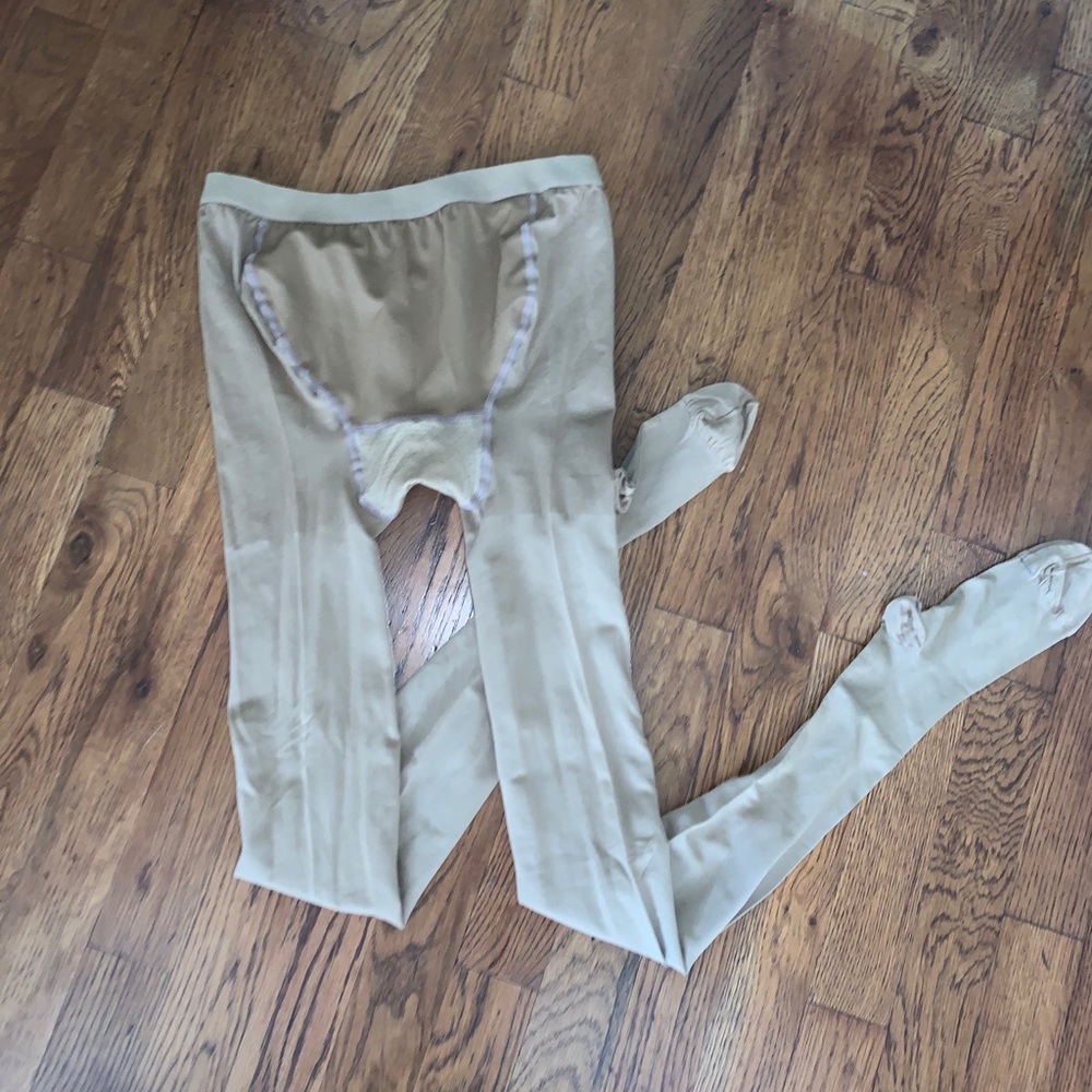 Nude maternity stockings